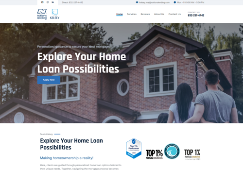 Web Design Package Example: Custom Website for Financial Services Excellence