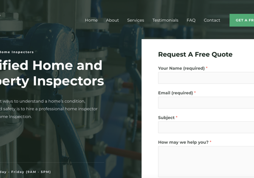 Web Design Package Example: Ottawa Home Inspectors