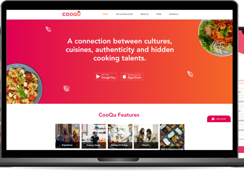 Web Development Package Example: Cooqu - Culture, Cuisine, Authenticity, & Talent.