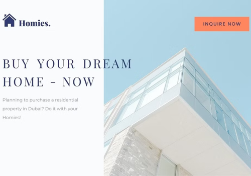 Web Development Package Example: Homies Residential Property Advisor - Website Dev