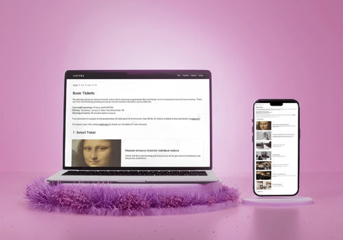 Web Design Package Example: Redesign Louvre Museum Ticket Booking Website