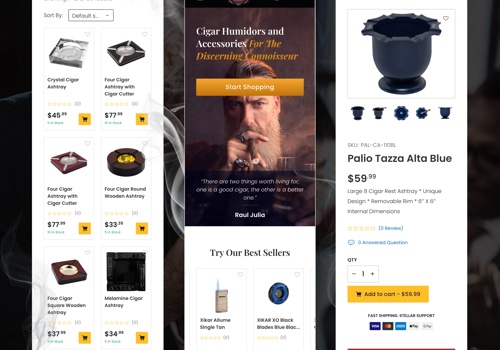 E-Commerce Development Package Example: Akama Humidors Ecommerce
