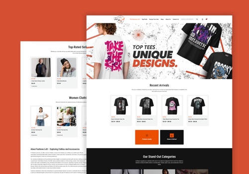 Web Design Package Example: The Fashions Loft