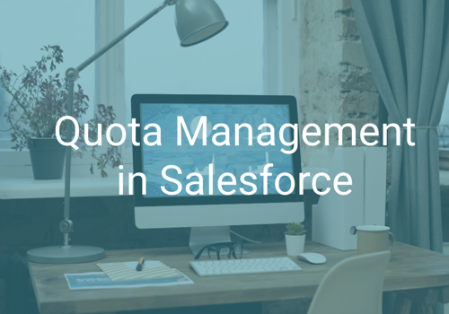 CRM Consulting and SI Package Example: Quota Management in Salesforce