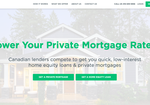 Web Development Package Example: Biggest 2nd Mortgage Company in Canada