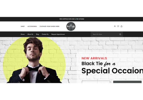 Search Engine Optimization Package Example: Bespoke suits Store