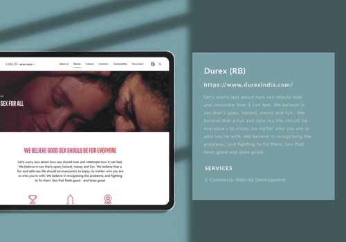 E-Commerce Development Package Example: Durex (Reckitt Benckiser)