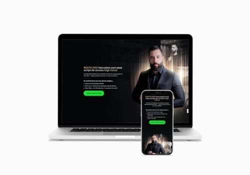 Web Development Package Example: Pitch High Ticket – Landing Page