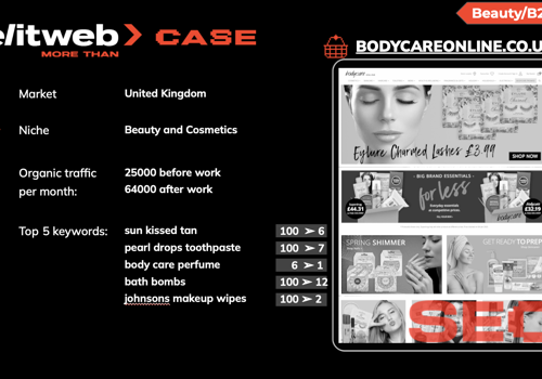 Search Engine Optimization Package Example: SEO Promotion of the BodyCare Website