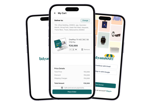 Mobile App Development Package Example: UdyamMart: E-Commerce Solution
