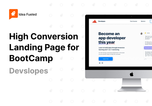 Web Design Package Example: High Conversion Landing Page for Coding Bootcamp