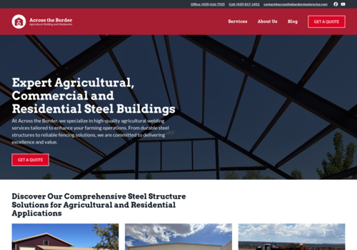 Web Design Package Example: Across The Border WordPress Website Build