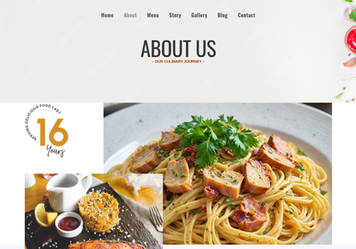 Web Design Package Example: Web Design & Development for a Restraunt