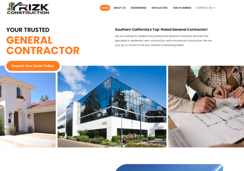 Search Engine Optimization Package Example: Website for Construction Company