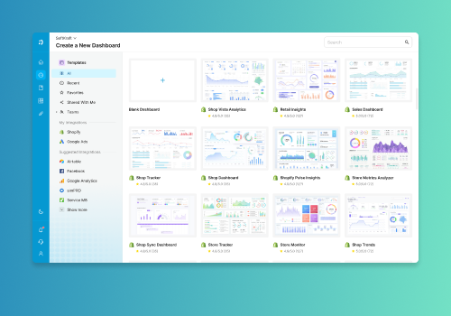 Web Design Package Example: UI Redesign for a Business Reporting SaaS