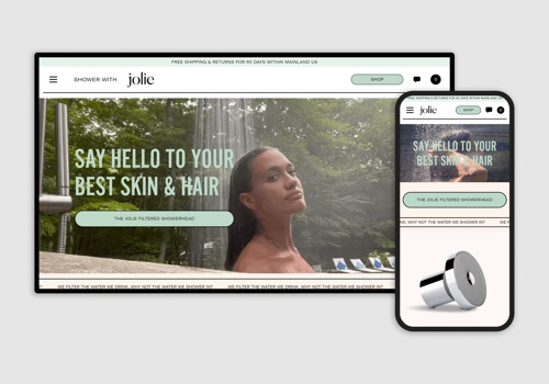 Web Design Package Example: Custom Shopify store development for JolieSkinco