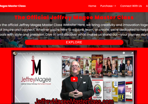 Web Design Package Example: Jeffrey Magee Master Class Website