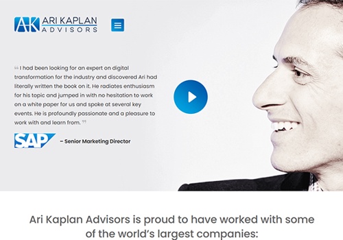 Web Design Package Example: Advisor Business website using WordPress