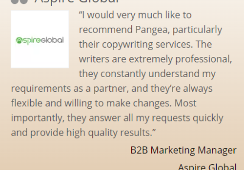 Translation Package Example: Copywriting Services