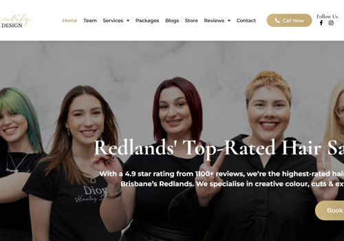 Search Engine Optimization Package Example: Beautify Hair Design - Web Design & SEO