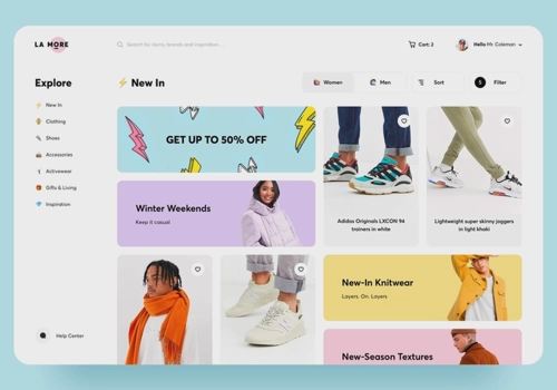 UX/UI Design Package Example: Ecommerce Website for LaMore