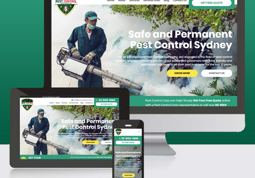 Web Development Package Example: Pest Control Corp