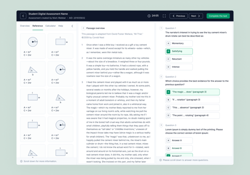 UX/UI Design Package Example: UI/UX Design for Software of Practicing Tests