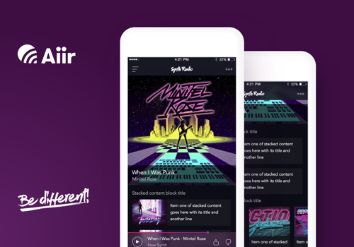 Mobile App Development Package Example: Aiir