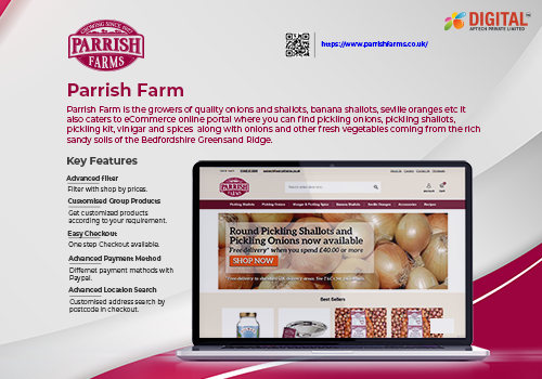 Web Development Package Example: Parrish Farms Website