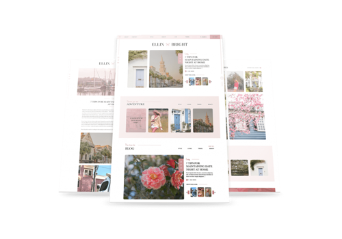 Web Design Package Example: Ellin Bright - Dedicated Blog Wordpress