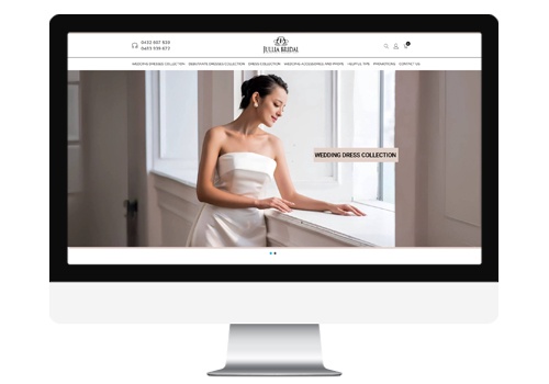 Search Engine Optimization Package Example: Web & E-Commerce Development for Bridal Shop