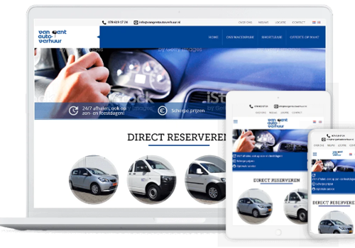 Web Development Package Example: Van Gent Car Rental - WordPress Web Development