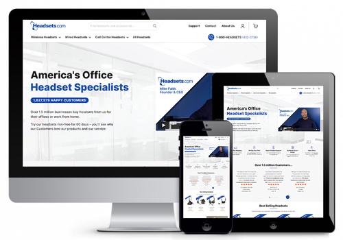 Web Design Package Example: Headsets Specialists