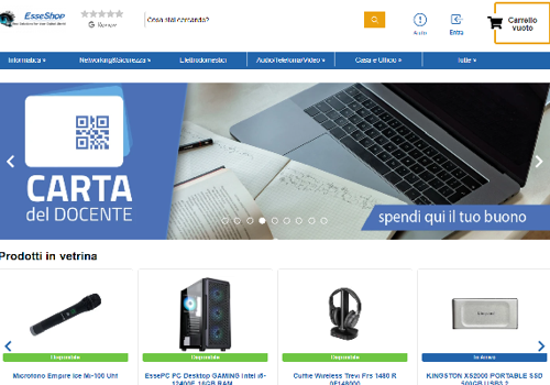 E-Commerce Development Package Example: EsseShop is an e-commerce company