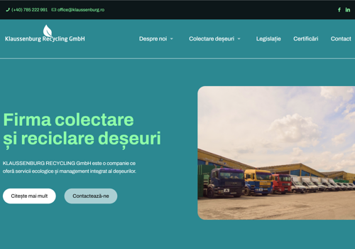 Web Development Package Example: Klaussenburg Recycling