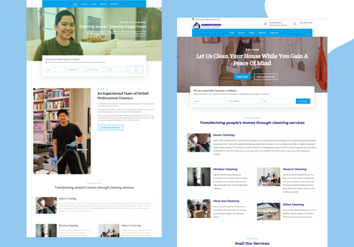 Web Design Package Example: Homebuddies' Website
