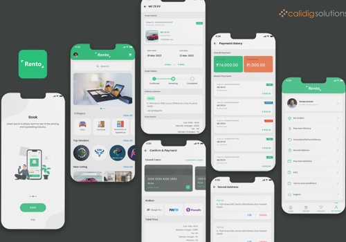 UX/UI Design Package Example: Rento App - UI/UX design