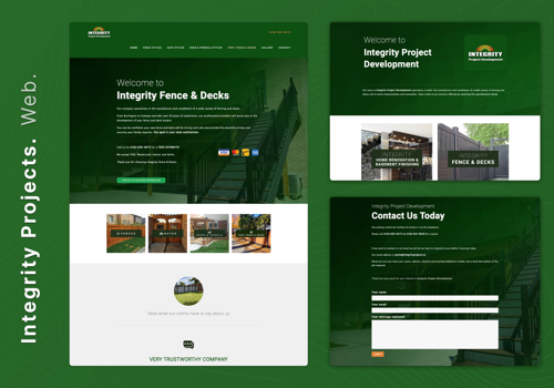 Web Design Package Example: Integrity Projects - Home Renovation