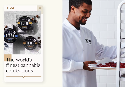 Digital Strategy Package Example: Kiva Confections Website