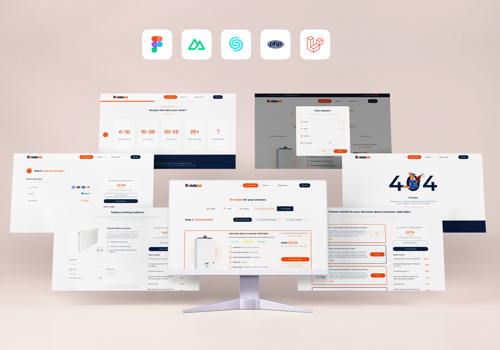 Web Design Package Example: Web design and development for the heating APP