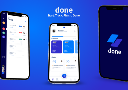 Mobile App Development Package Example: done - Keep track and achieve more!