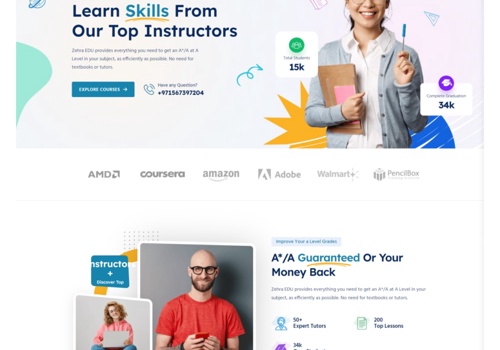 Web Development Package Example: Zehra EDU Education Wesbite