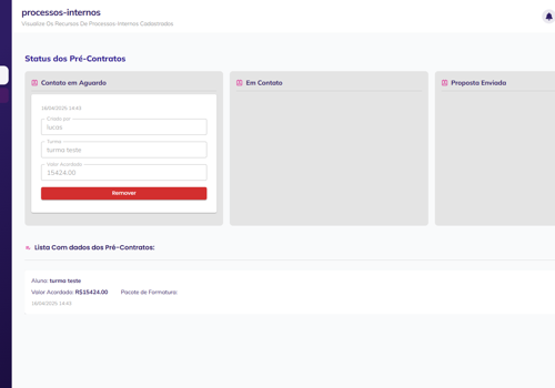 Event Marketing Package Example: Web Management system
