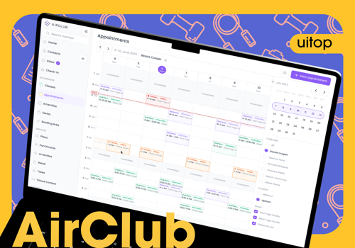 UX/UI Design Package Example: AirClub - B2B software for gyms