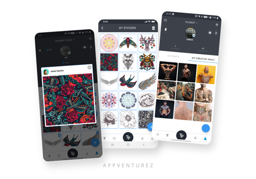 Web Design Package Example: Tattoo Planet - On-demand Tattoo Services App