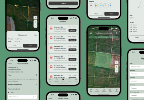 UX/UI Design Package Example: Sectorio Cadastral iOS App