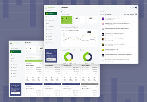 Web Design Package Example: Stretch Finance Dashboard
