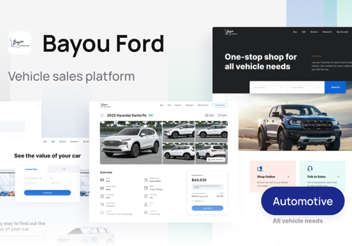 UX/UI Design Package Example: Auto dealership website