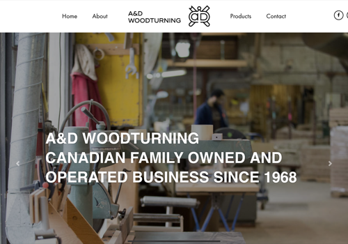 Web Design Package Example: A & D Woodturning