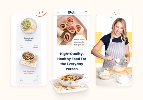 Web Design Package Example: Ohla! Foods eCommerce for a fast growing start-up